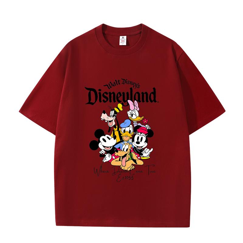 D06-100 MINISO 2026 Summer High-quality Printed Pure Cotton Shoulder Style Men's and Women's Round Neck Short Sleeved Couple T-shirt