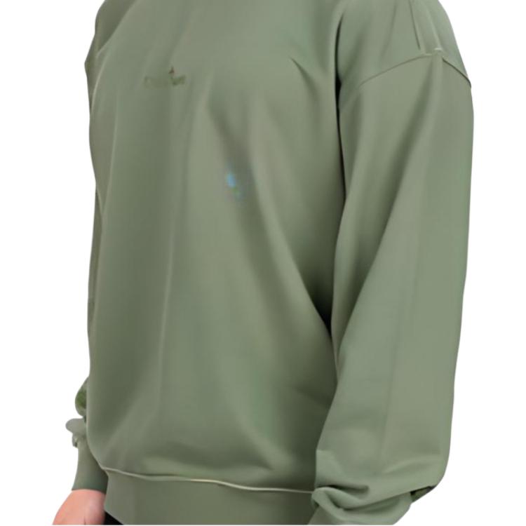 Stone Island Plain Logo Printed Crew Neck Long Sleeve Sweatshirt Men sweatshirt Sage-Green 781562051-V0055