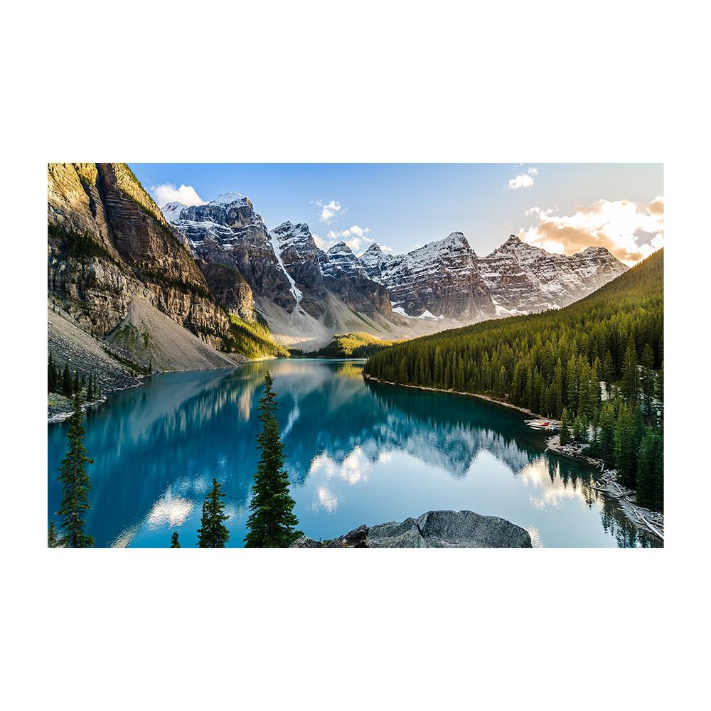 Canvas Poster Modern Art Lake Light Mountain Color Mountain Water Painting Beautiful Scenery Living Room Home Decoration Wall Art Home Decoration