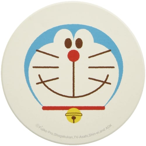 Doraemon" Ceramic Absorbent Coaster, 9cm Diameter, Face, 493522