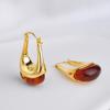 Chinese Style Irregular Resin Textured Earrings for Women Geometric Long Tassel Drop Earrings Charm Jewelry Gifts Wholesale