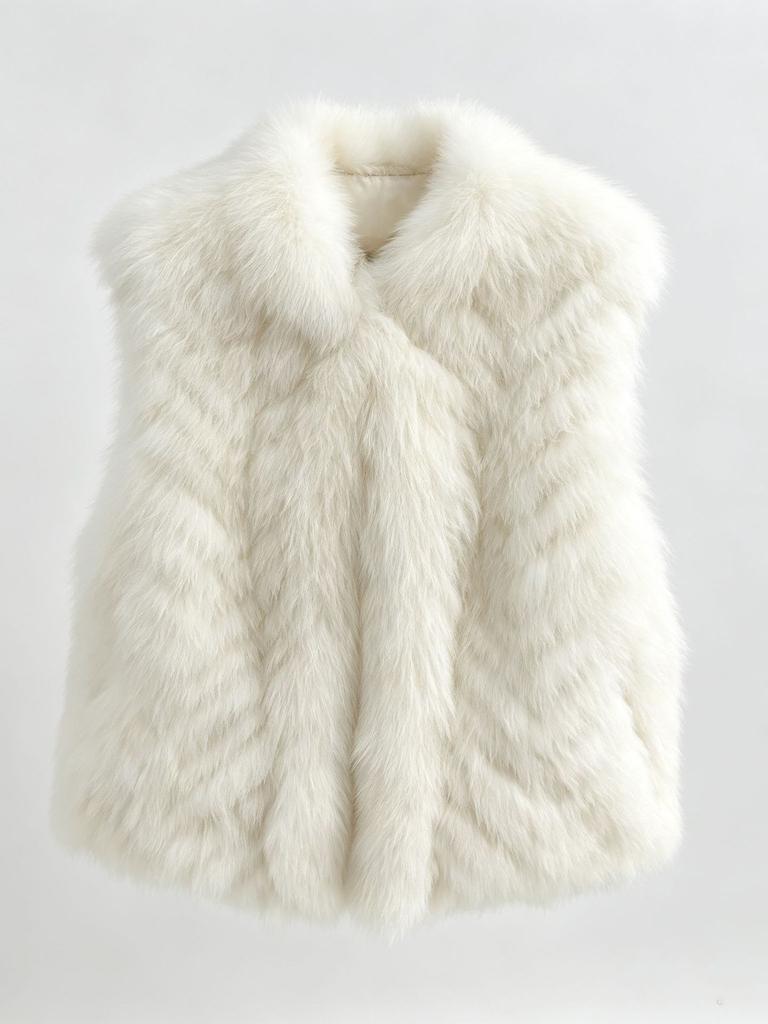 Matsuma Mingyue Autumn and Winter New Skinny Short Strips Fox Fur Vest Jacket Women's Fluffy Vest