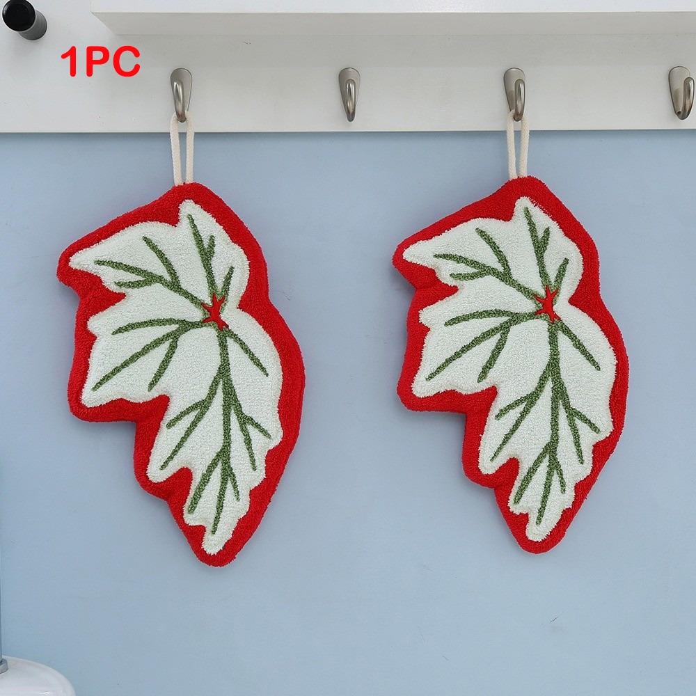 New Leaf Hand Towel Double-layer Soft Kitchen Towel Thickened Speed Dry Bathroom Towel Kitchen Use