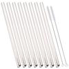 8pcs Sharp Wide 12mm Stainless Steel Straw Fruit Juice Milkshake Cocktail Pearl Milk Tea Drinking Straw Set Home Bar Accessories