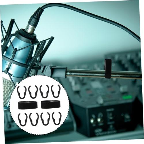 Gadpiparty 20pcs Microphone Cable Holder Clips for Microphones, Flexible and Durable