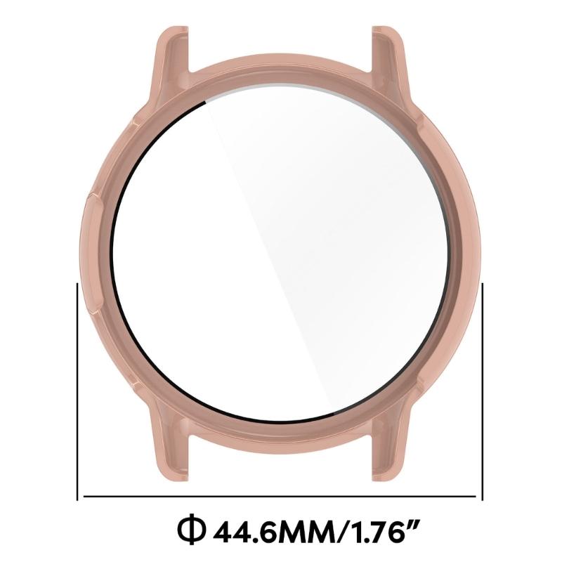 Tempered Glass Film+Case Screen Protector Full Coverage Cover Anti-scratch Shell Watch Housing For Vivoactive 5 Active 5