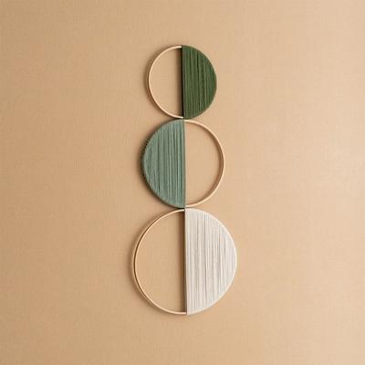 3 piezas/set Estilo Bohemio Círculo Redondo de Bambú para Colgar en la Pared Tapiz Tejido a Mano Decoraciones de Pared Accesorios para el Hogar Diy Formas Geométricas