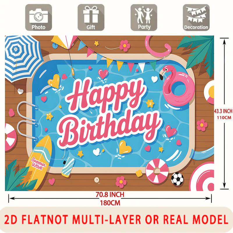 Party Backdrop Happy Birthday Birthday Photo Booth Background Front Door Decor
