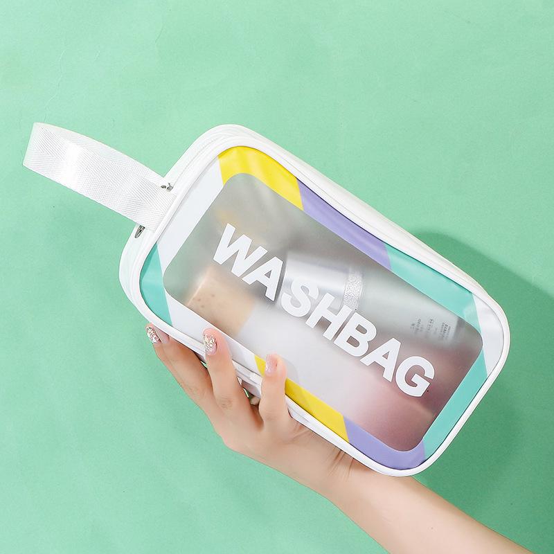 Large Capacity Waterproof PVC Travel Toiletry Bag - Transparent Cosmetic Storage Bag