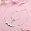 925 Sterling Silver Jewelry 18 Inch Heart Necklace