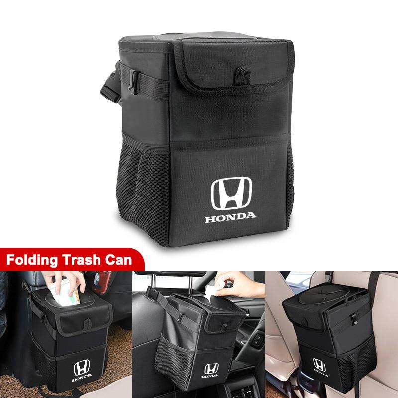 For Honda Accord Civic Mugen Fk8 Type R FIT CRV Jazz HRV City Sticker Car Seatback Organizer Pocket Trash Can Trunk Storage Bag EB1