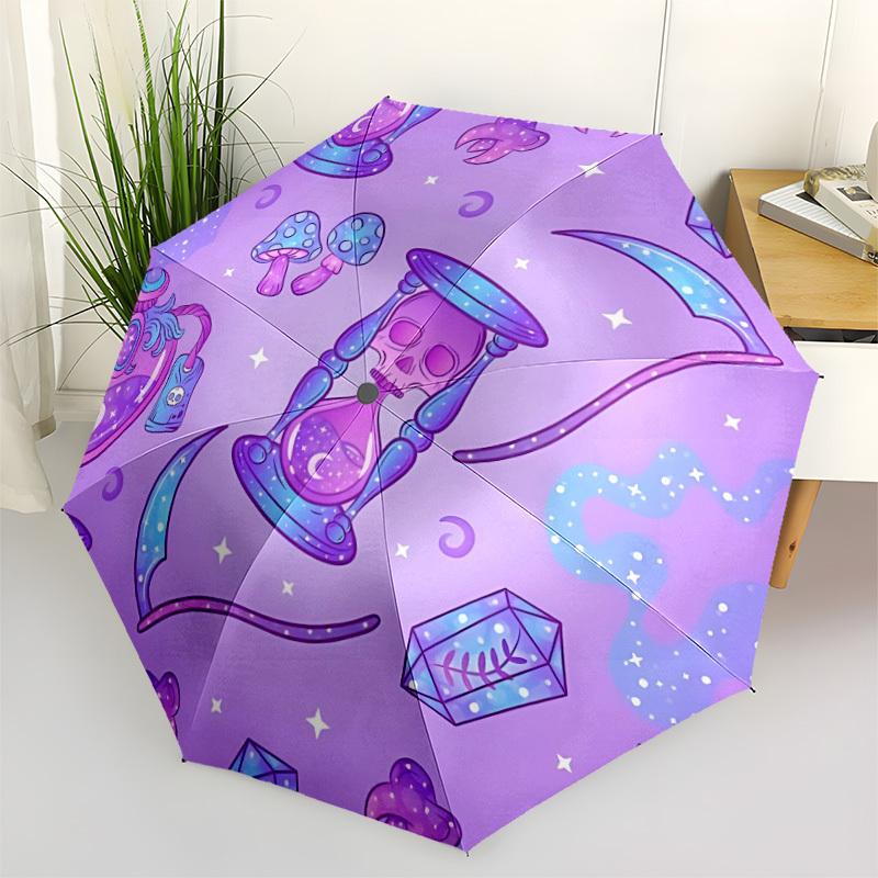 

1pc Hourglass, Fantasy Elements Automatic Open/Close Umbrella - Portable Collapsible Umbrella with 8-Rib Stability, Fashion Lovers yy251017146