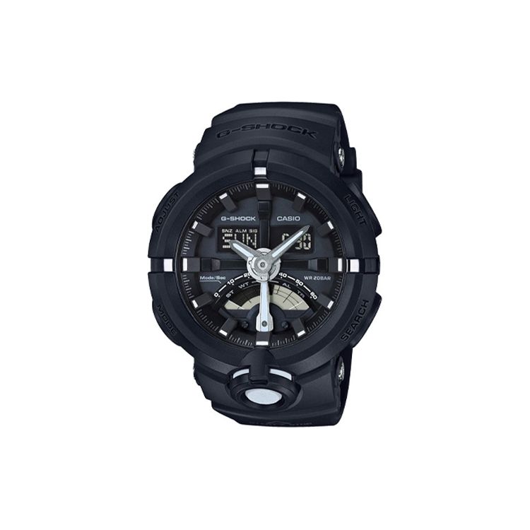 Casio Youth Series Waterproof Fashion Sports Quartz Watch Resin Strap Men Watches Black GA-500-1A Black Strap