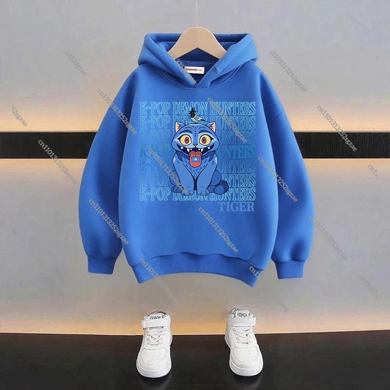 Kids Cartoon KPop Demon Hunters Hoodie 2025: Cool Hooded Pullover Sweatshirt For Boys Girls Casual Fashion Top