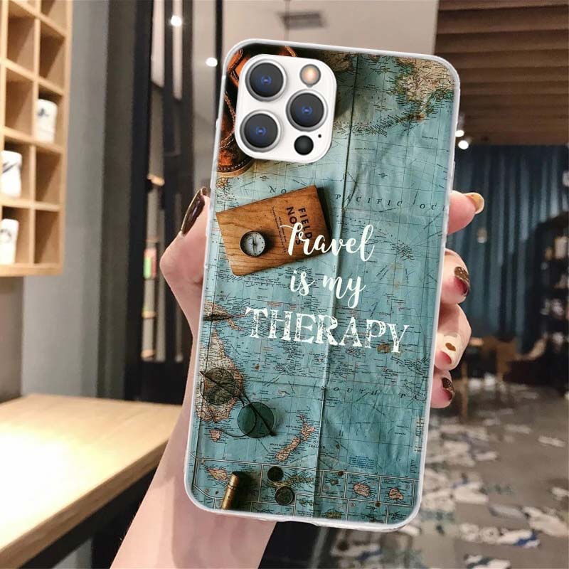 

Карта мира Планы путешествий Мягкий чехол для телефона Для iPhone 14 13 12 Mini 11 Pro Max X XR XS 7 Plus 8 6 6S 5 5S SE 2020 14 7G Узор Чехол iPhone 15 Pro