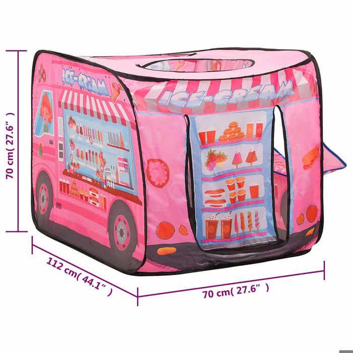 93682 vidaXL Play Tent for Children Pink 70x112x70 Cm