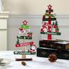 Christmas Tree-Shaped Wooden Letter Sign: Creative Desktop Decoration