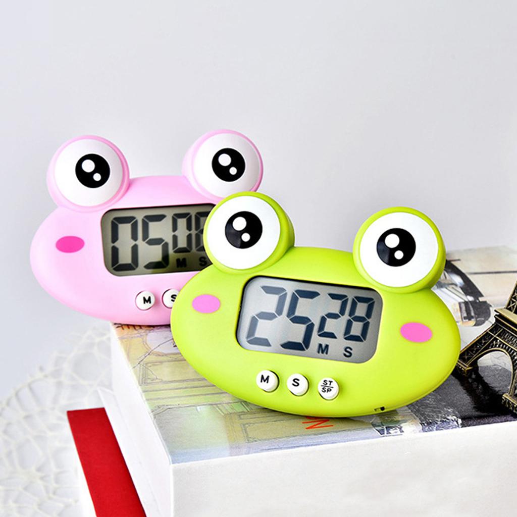 Digital Kitchen Timer Cute Animal Timer with Strong Magnet Back Stand Loud Alarm Large Screen Cooking Timer Clock for Time Management Workout Baking