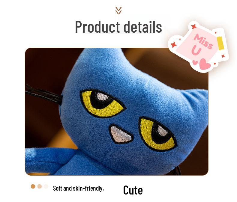 Pete the Cat Plush Hand Puppet: Cute Blue Soothing Doll