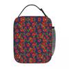 William Morris Lunch Bag Flower Print Aesthetic Lunch Box Outdoor Picnic Portable Thermal Lunch Bags Print Cooler Bag