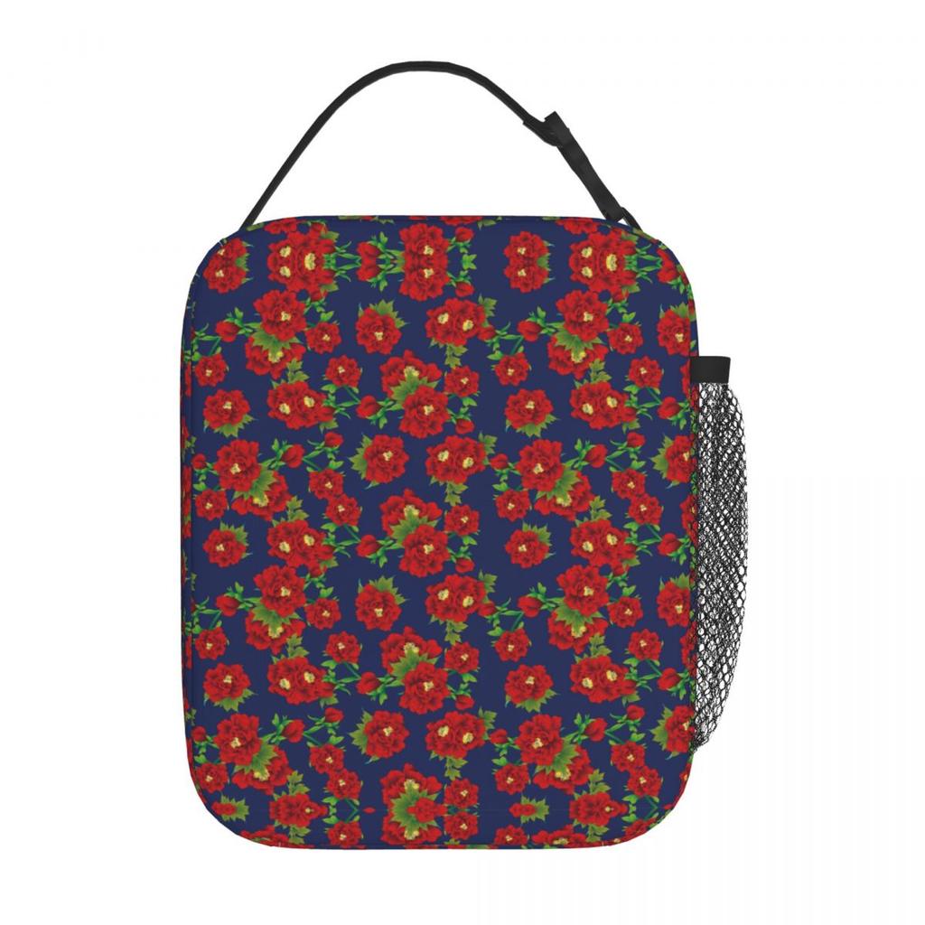 William Morris Lunch Bag Flower Print Aesthetic Lunch Box Outdoor Picnic Portable Thermal Lunch Bags Print Cooler Bag