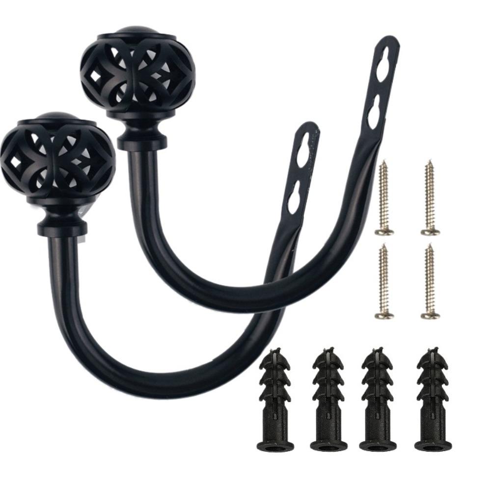 2Pcs Vintage Style Curtain Holdbacks Wall Mounted Tieback Hooks Drapery Tie Backs  Home Decor