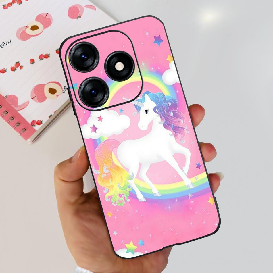 Phone Case For Tecno Spark 10 10C 2023 Fashion Flower Cat Butterfly Soft Silicone TPU Cases For Tecno Spark10 Spark10c KI5q KI5k