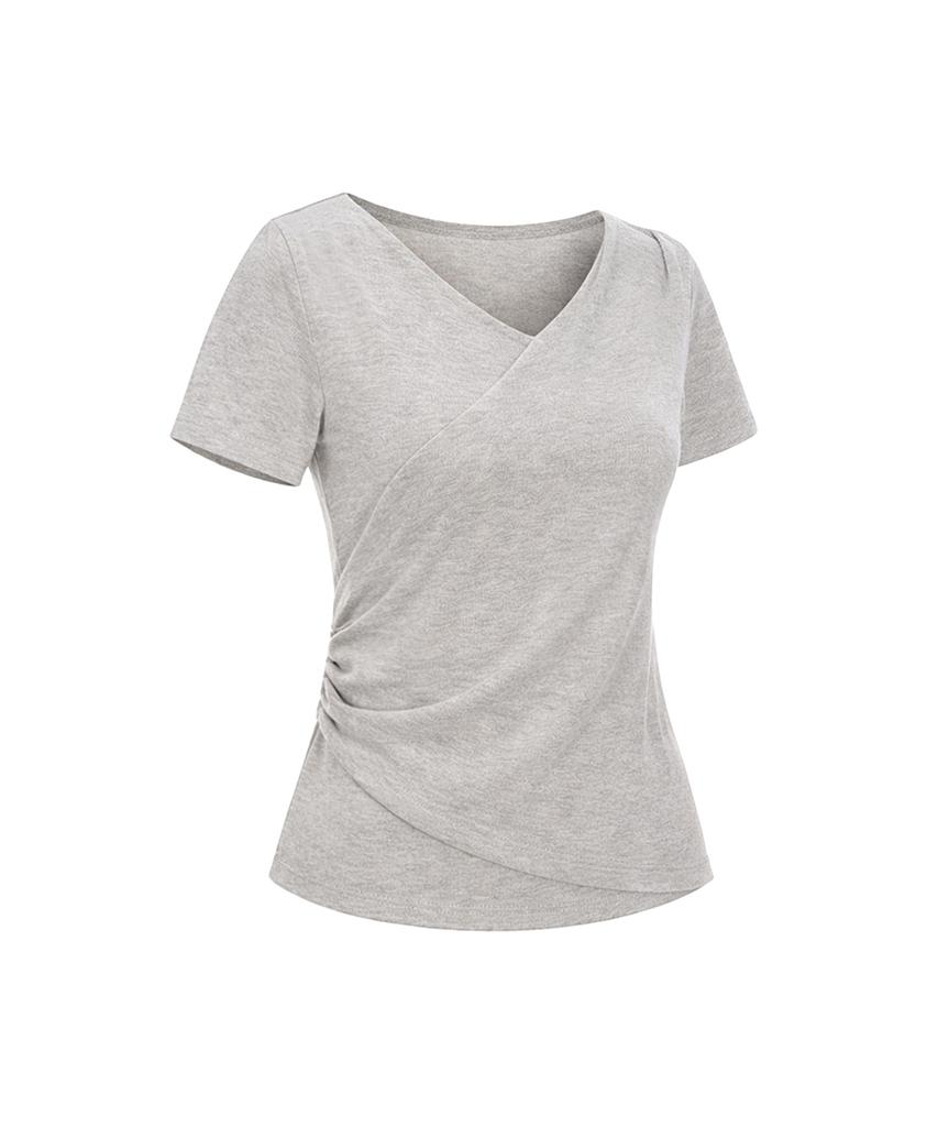 PAIGEFLYNN Asymmetrical Wrap Shirring Wool Knit_P6Bkn010C