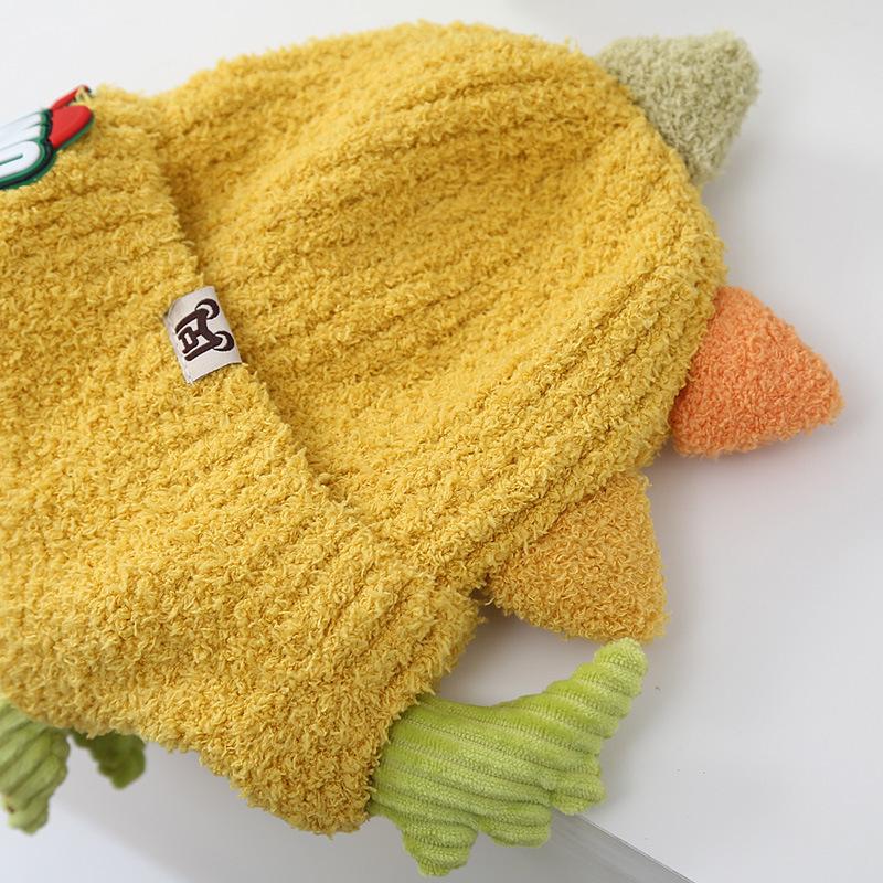 Autumn Winter Hat Cute Cartoon Dinosaur Modeling Hat  Ear Protection Warm Hat Windproof Thickened Children Hat Gifts