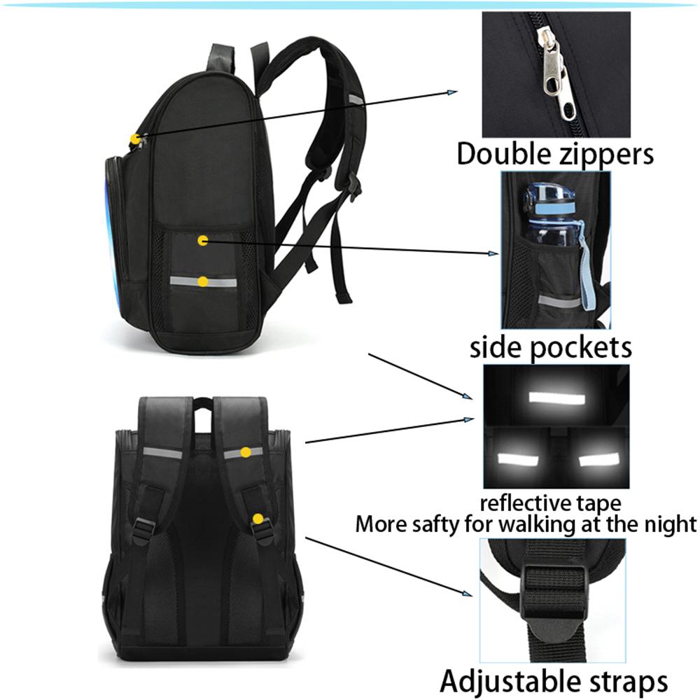 NARUTO Anime Kids Backpack Large Capacity Multi Compartment Wear Resistant School Daily Backpack for Boys Girls 6-10 Years Old