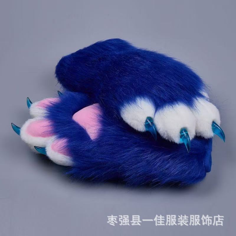 New Finished Animal Claws Squeak with Nails Furry Animal Claws Gloves Colored Cosplay Cat Scratch Gloves Squeak