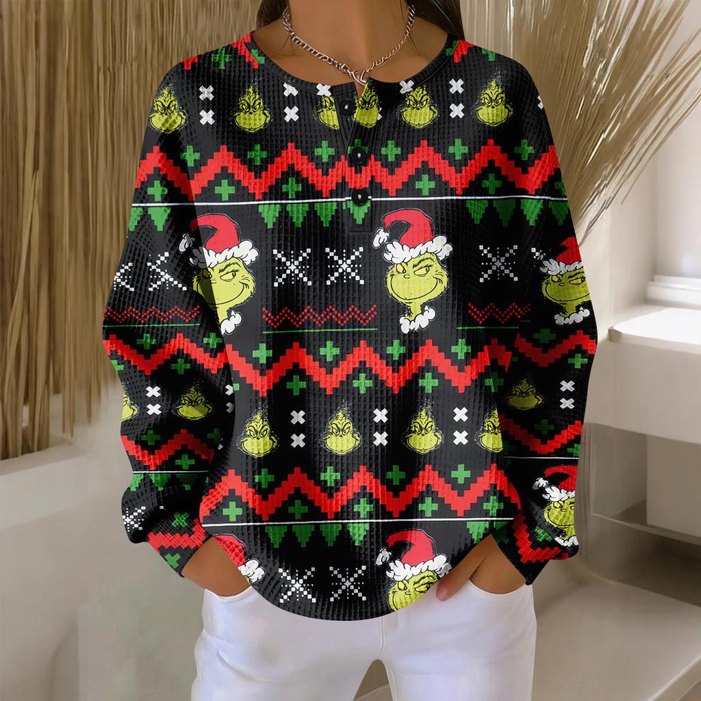 Women's Casual Shirts Long Sleeve Tops Button Up V Neck Loose Knit Fall Favorites For Women