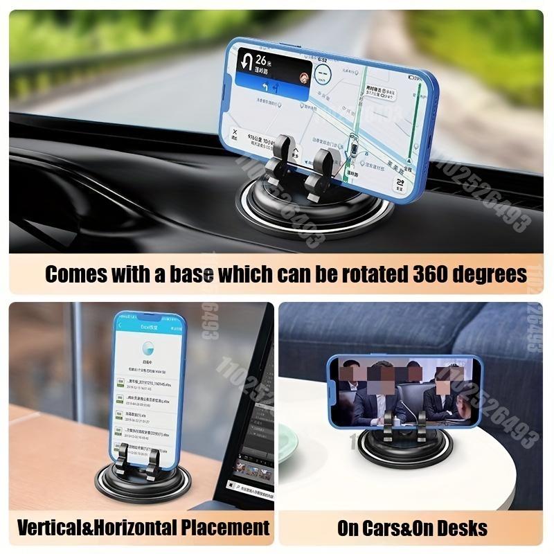 Rotatable Car Phone Holder 360°/120° Dashboard Bracket Smart Phone Support Mount Anti Slip Stand Mount Bracket Adhesive Silicone