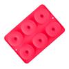 Silicone Donut Mold, Makes 6 Donuts Red