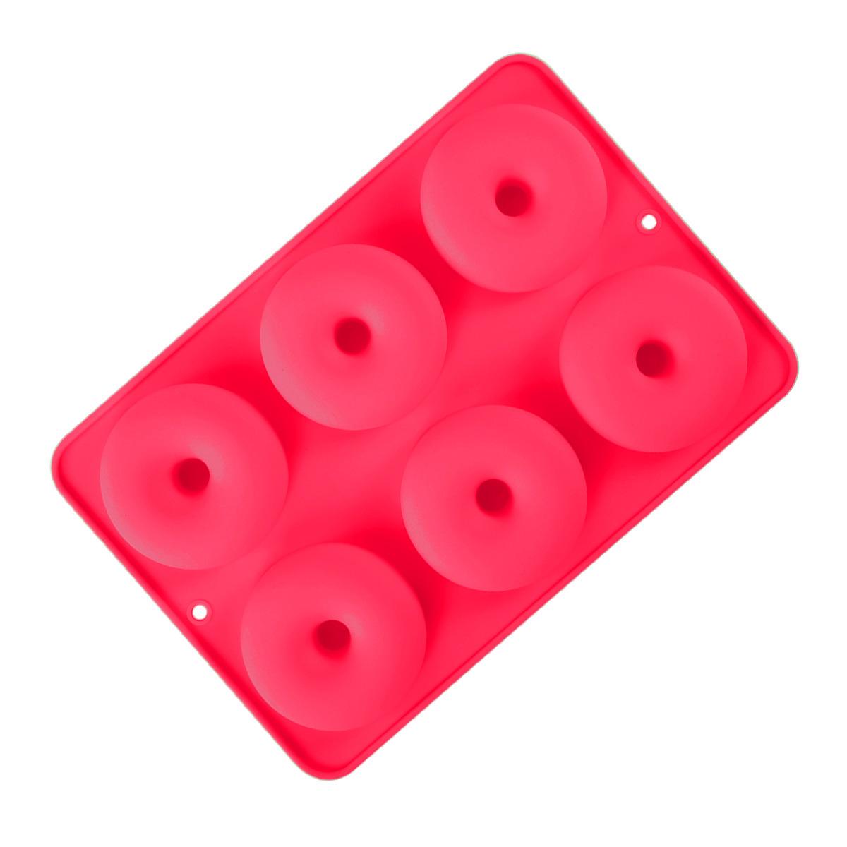 

Silicone Donut Mold, Makes 6 Donuts Red