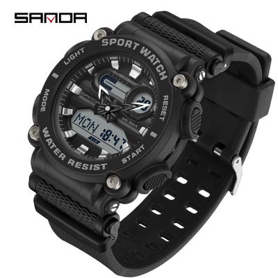 New Electronic Watch Multifunctional Outdoor Sports Green Light Waterproof Men's Watch Simple Creative Watch
