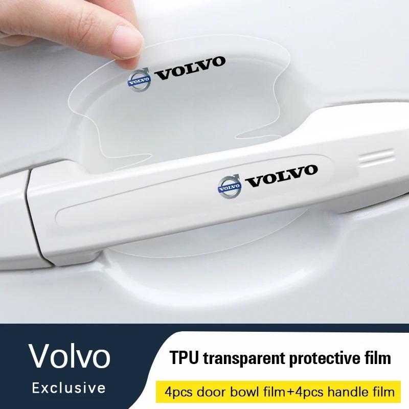 8pcs Transparent Car Door Handle Protector Film Badge Stickers For Volvo Rdesign V90 XC40 V60 S60 V70 XC60 T6 S90 Polestar XC90