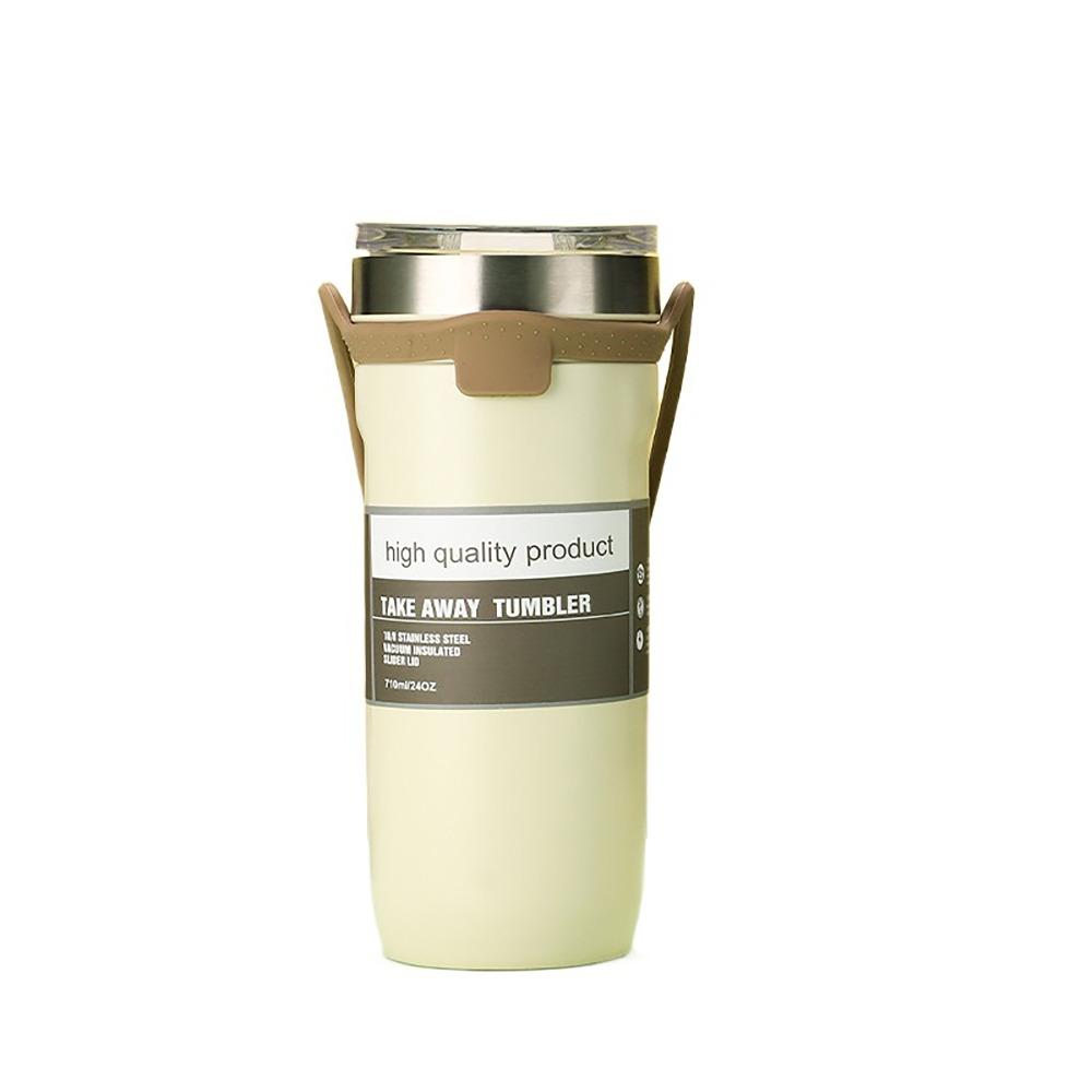 

with Strap Insulated Water Bottle 24OZ Direct Drinking Cup Portable Vacuum Cup For Student Gifts бежевий