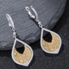 Vintage Exquisite Stylish Bright Zircon Gold Color Earrings for Women Simple Elegant Daily Wear Party Jewelry Gift Accessories