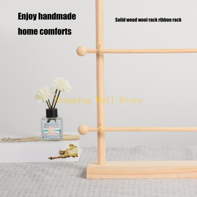 KX4B 3 Tiers Spool Holder Organizers Yarn Dispenser Ribbon Storage Organizers Rack