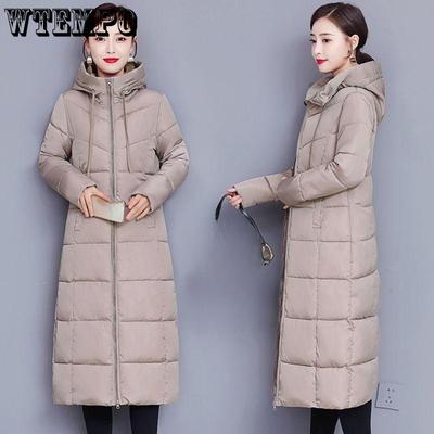 Lange Baumwolljacke für Damen Winter Neuheit Koreanische Version Herbst Winter Baumwolljacke Übergröße Damen Daunenbaumwolljacke Jacke