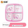 For Hello KittyTableware Cute Cherry Blossom Children Cartoon Tableware Rice Salad Bowl Water Cup Spoon Anti-scalding Plate