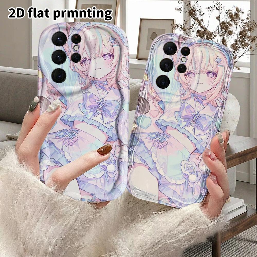 Phone Case: 2D Flat Samsung Galaxy A34 A35 M05 M06 S20 S22 S21 FE Plus 5G Protective Case, Couple Style, Cat Ear Girl, Christmas and Halloween Gift