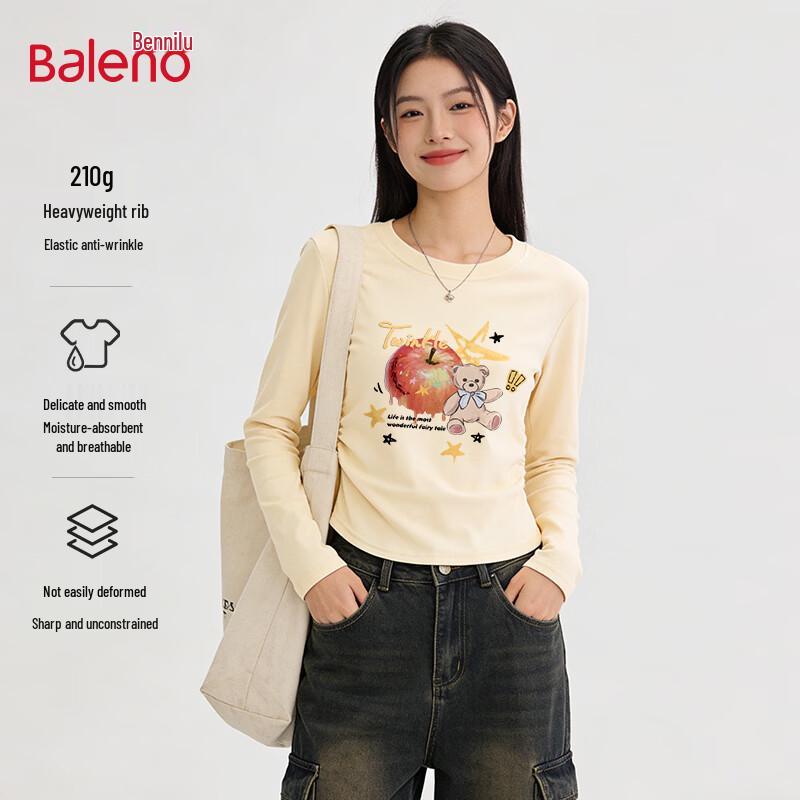 Baleno Women s Slim Fit Graphic Long Sleeve T-Shirt S