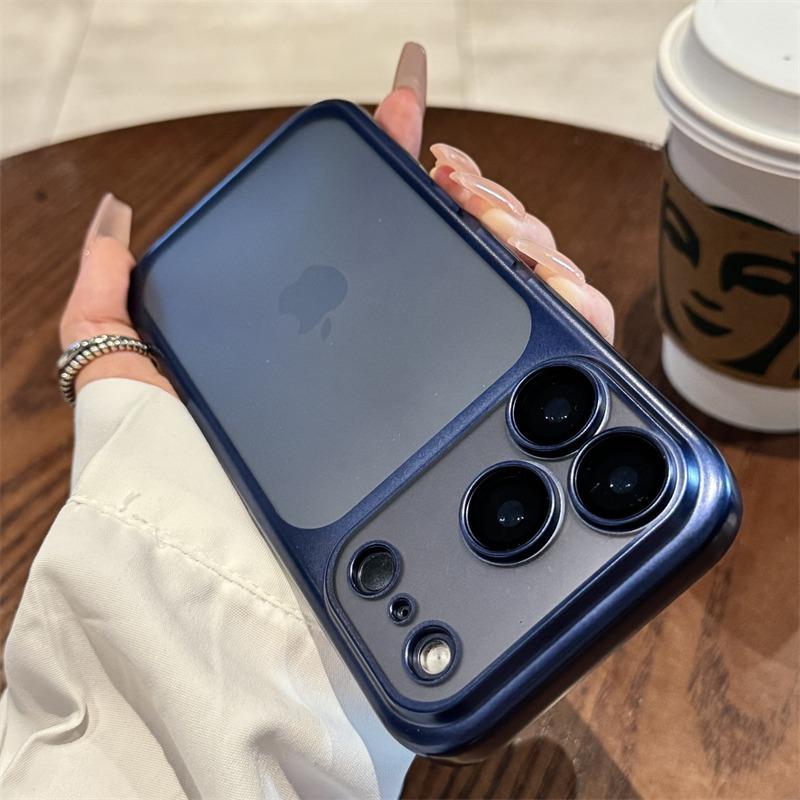 Luxury Matte Transparent Phone Case For iPhone 14 15 16 Pro Max 17Air Plus Shockproof Bumper Cases Cover