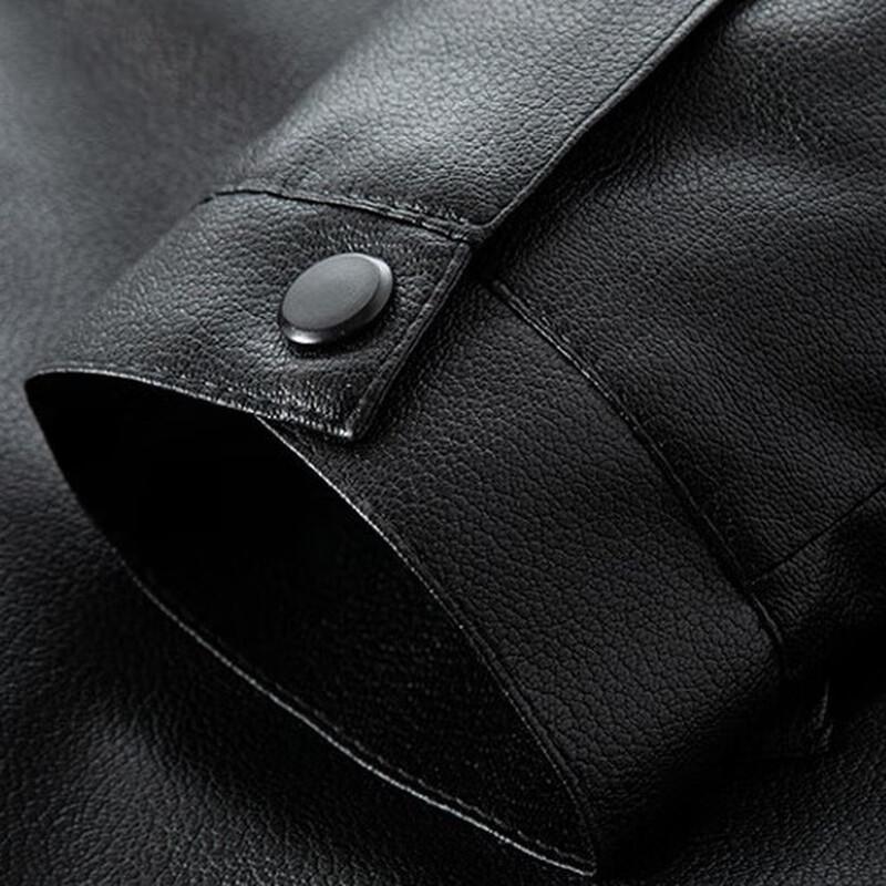 ROMON Men's Waterproof Faux Leather Casual Jacket