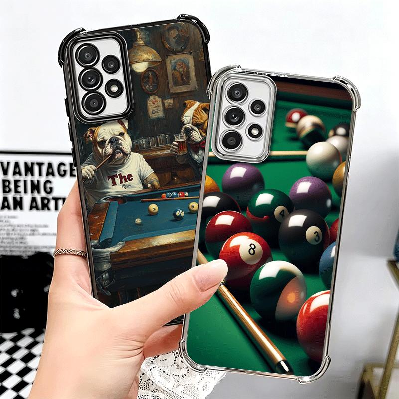 Number Eight Billiard Ball Soft Phone Case For Samsung A17 A27 A07 A37 A57 A16 A56 A15 A55 A14 A54 A13 A53 A26 A36 A25 A35 A24 A