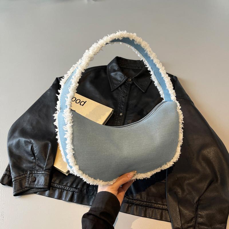 

Elegant Blue Canvas Tote Bag For Women With Soft Texture And Stylish Streetwear Vibe