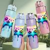 1PC Rainbow Game Controller 750ml Color Plastic Sports Water Bottle Leakproof Flip Straw Lid Suitable for Sports Office Home Use
