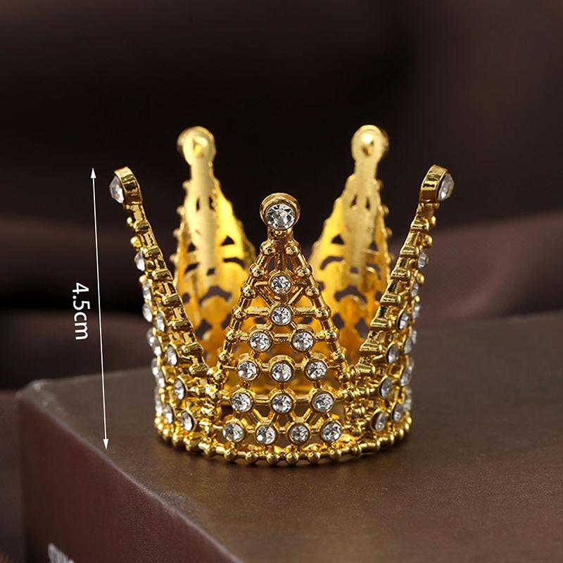 Mini Crown Alloy Princess Crown Kids Hair Accessories Birthday Festival Performance Party Cake Decorating Tool